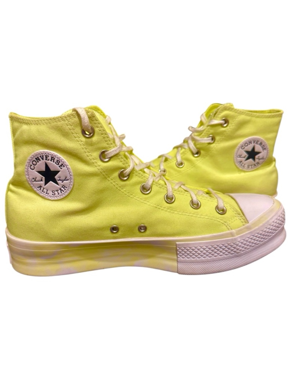 Converse All Star Lift Hi Volt Glow Yellow platform Hi top Women's  11